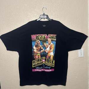 WWE Men's WrestleMania VI Hulk Hogan Ultimate Warrior T-Shirt. Size 3XL